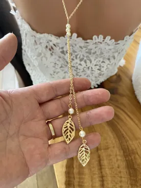 Collier de dos mariée Lyra