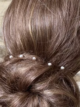Perles Divines – Lot de 6 pics à cheveux mariage en perles de cristal nacrées