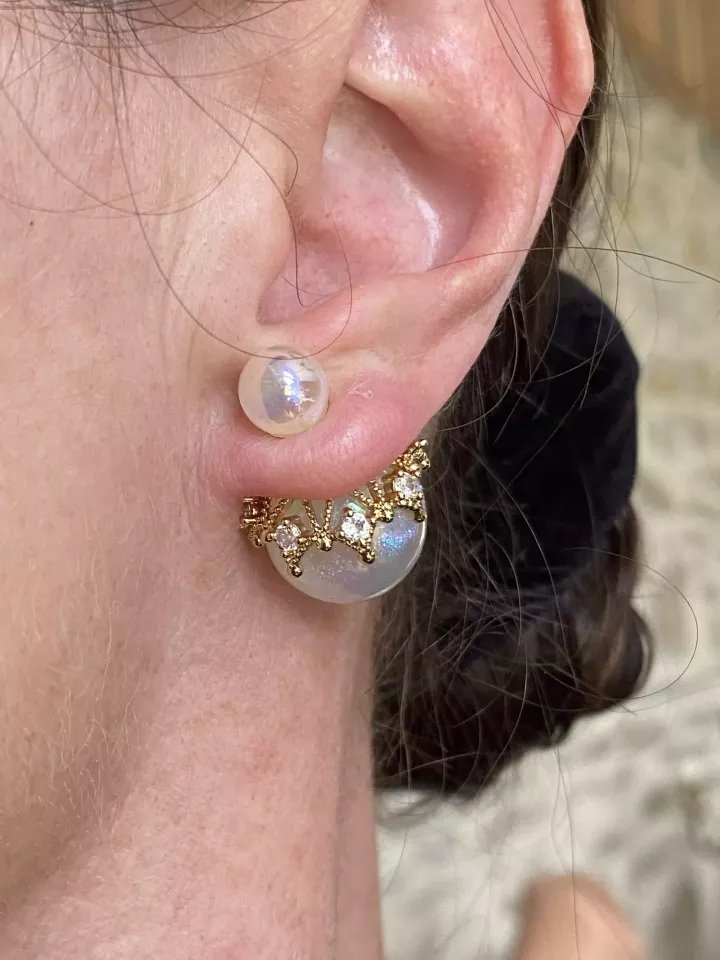Boucles d'oreilles mariée Camille