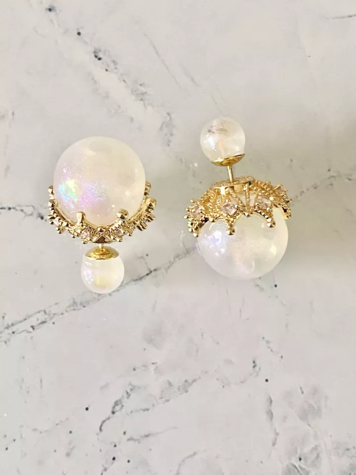 Boucles d'oreilles mariée Camille