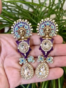 Isis – Boucles d’oreilles pendantes pharaon égyptien (ou indien), bijoux ethniques chic et raffinés pour femme