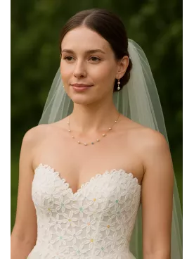 Collier mariage Palette arc-en-ciel – Perles nacrées & cristaux Swarovski, création sur mesure