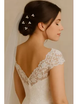 Perline – Lot de 5 Pics à Cheveux de Mariée en Perles Nacrées Swarovski