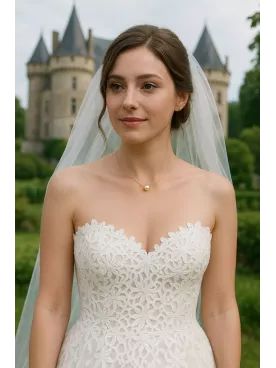 Gaïa-Collier Mariée – Ras-du-Cou Câble Doré & Grosse Perle Nacrée | Design Minimaliste & Élégant