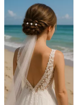 Rose – Lot de 3 pics à cheveux de mariée, fleurs nacrées délicates pour chignon, tresse ou demi-attache, accessoire coiffure