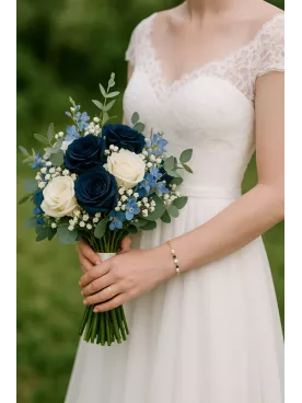 Bleu Marine - Bracelet de Mariée – Mariage chic ou minimaliste