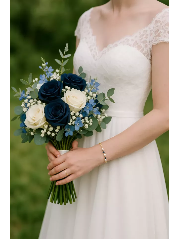 Bleu Marine - Bracelet de Mariée – Mariage chic ou minimaliste