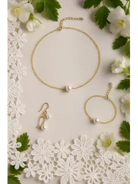 Minimaliste- Collier mariage avec perle Swarovski – Modèle Épure Nacrée