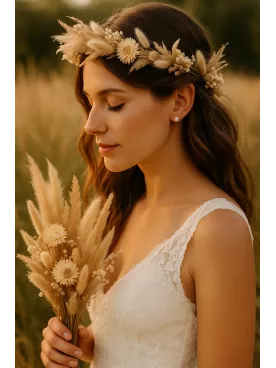 Élisea - Boucles d’Oreilles  – Puces Dorées à l’Or Fin 24K & Perles Nacrées Swarovski | Mariage Minimaliste et Raffiné