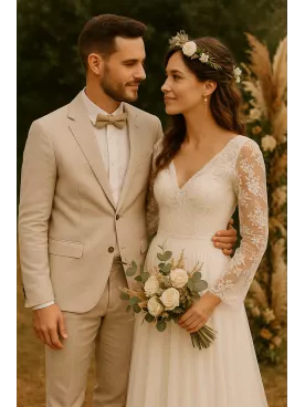 Mélancolia – Boucles d’oreilles mariée en acier inox, chaîne délicate et perles nacrées Swarovski 10 mm