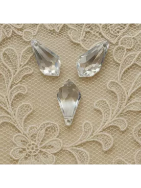 Aquarelle – Collier mariage délicat pour robe dos nu, perle goutte Swarovski