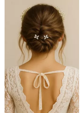 Éclats Cristallins – Lot de 2 pics à cheveux mariage en cristal Swarovski, strass bohème pour mariée