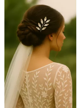 Chênes – Pic à cheveux cristal, bijou de mariage raffiné pour chignon flou