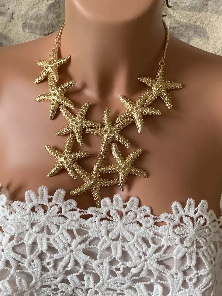 Collier Original aux Étoiles de Mer Écume