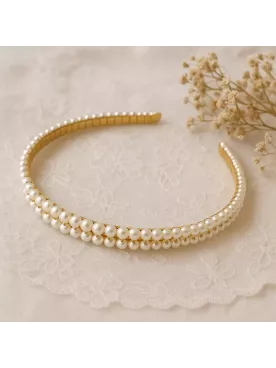 Compiègne – Serre-tête Perles Nacrées Swarovski Héritage  Grâce Ornement cheveux coiffure Mariée