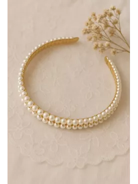 Compiègne – Serre-tête Perles Nacrées Swarovski Héritage  Grâce Ornement cheveux coiffure Mariée