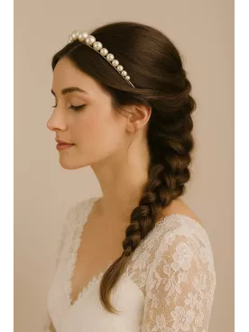 Brocéliande – Serre-tête de Mariée, Bijou de Tête et Couronne Élégante