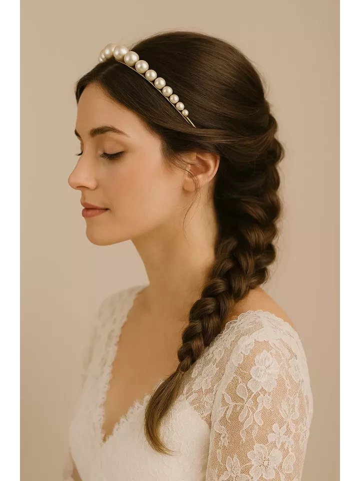 Brocéliande – Serre-tête de Mariée, Bijou de Tête et Couronne Élégante Brocéliande – Serre-tête de Mariée, Bijou de Tête et Couronne Élégante