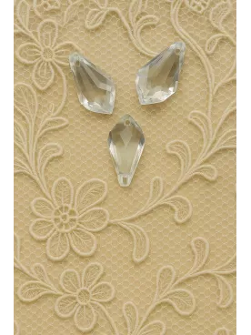 Aquarelle – Collier mariage délicat pour robe dos nu, perle goutte Swarovski