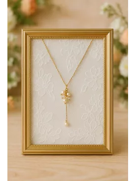 Lysbois – Collier de mariée ras de cou en perles d’eau véritables et cristal Swarovski