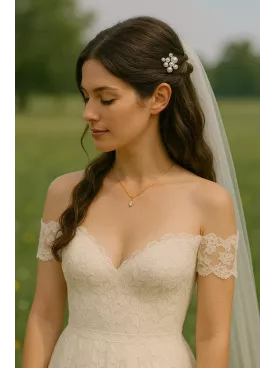 Shenzhen – Pic à cheveux avec  perles nacrées de Swarovski , bijou de mariage raffiné pour chignon flou
