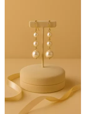 Sourcea– Boucles d’oreilles mariée tombantes nacrées en perles Swarovski, élégantes et raffinées