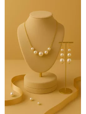 Sourcea – Collier de mariée en perles nacrées Swarovski