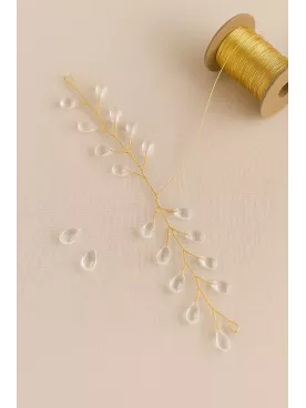 Andaman- Vigne de cheveux Ornement coiffure mariée  — Éclat naturel et raffinement bohème