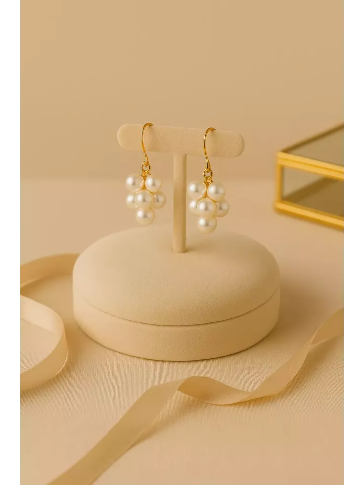 Soleil – Boucles d’oreilles de mariée en perles nacrées Soleil – Boucles d’oreilles de mariée en perles nacrées