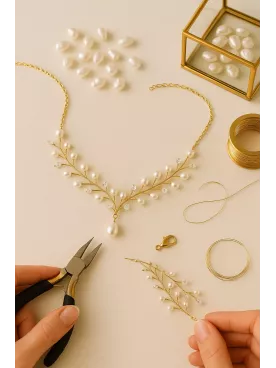 Gaube – Collier de mariée raffiné en perles d’eau douce véritables