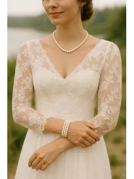 Clara - Collier Ras-du-Cou – Perles Nacrées Swarovski | Mariée | Style Classique ou Vintage