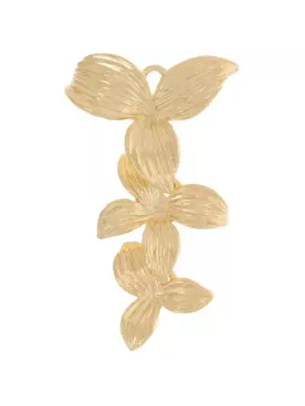 Mjøsa – Collier de mariée en fleurs dorées et perles nacrées