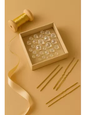 Auraline– Pic à cheveux perles cristal de Swarovski , bijou de mariage raffiné pour chignon flou