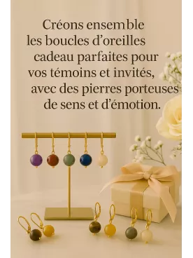 Boucles d'oreilles personnalisées pour témoins et invités-Des bijoux uniques pour célébrer vos liens