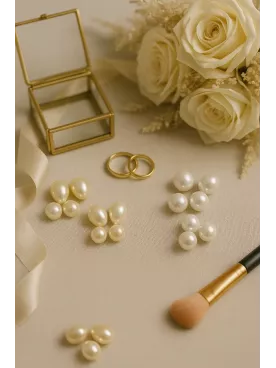 Collier mariage délicat pour robe dos nu, perle Swarovski- Voile