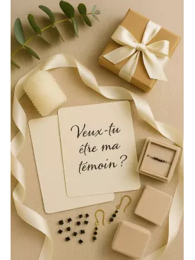 Demande témoin mariage – Cadeau personnalisé – Bijou témoin femme – Idée cadeau témoin – Lueur de Perles - bijoux mariée - Acces