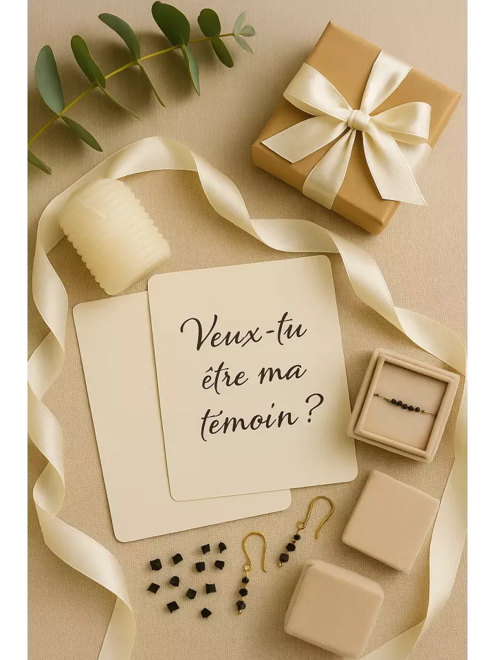 Demande témoin mariage – Cadeau personnalisé – Bijou témoin femme – Idée cadeau témoin – Lueur de Perles - bijoux mariée - Acces