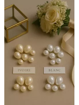 Stylophora – Collier en acier inoxydable doré et perles Nacrées| Bijou créateur mariage, mariée, soirée ou cadeau témoin