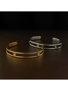 Calla- Bracelet  – Doré & Cristaux Noirs | Cadeau élégant pour témoin, maman ou soirée chic