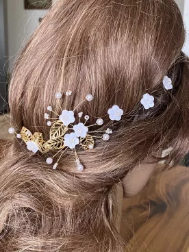 Pics à cheveux Éclats Dorés  - Lot de 5