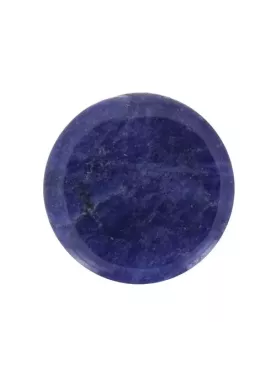 Bracelet en laiton doré à l’or fin avec cabochons en pierre gemme Sodalite – 15 cm, 10 mm