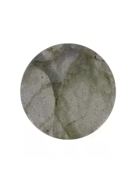 Bracelet en laiton doré à l’or fin avec cabochons en pierre gemme Labradorite – 15 cm, 10 mm