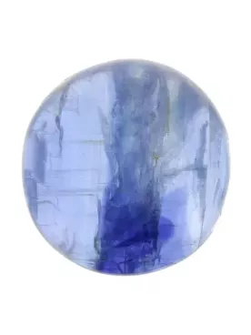 Bracelet en laiton doré à l’or fin avec cabochons en pierre gemme Kyanite – 15 cm, 10 mm