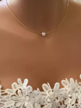 Collier mariée Épure Nacrée