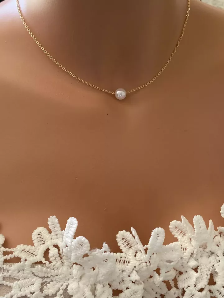 Collier mariée Épure Nacrée