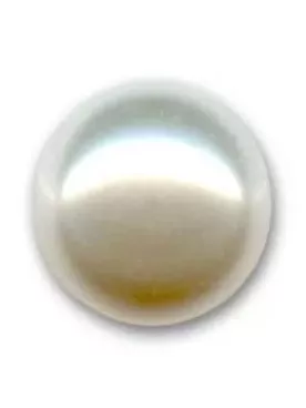 Tahaa - Bracelet Mariée  Doré à l’Or Fin avec Cabochons Nacrés 8 mm – Ivoire ou Blanc