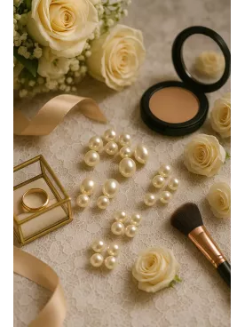 asmin– bijou de dos pour mariée,  orné de perles nacrées Swarovski