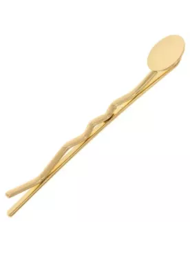 Elara - Barrette à cheveux 55 mm à décorer – Choisissez doré ou argenté avec cabochon nacré