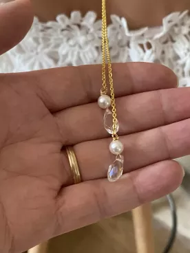 Collier de dos mariée Reflet Cristallin