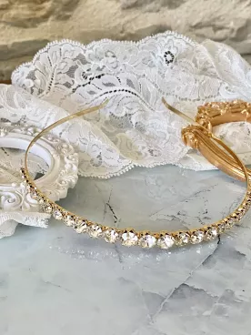 Séléné – Serre-tête de mariée | Accessoire coiffure mariage brillant et élégant